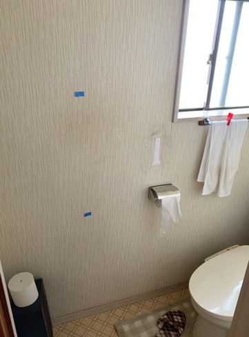 トイレ手すり取付工事 施工前